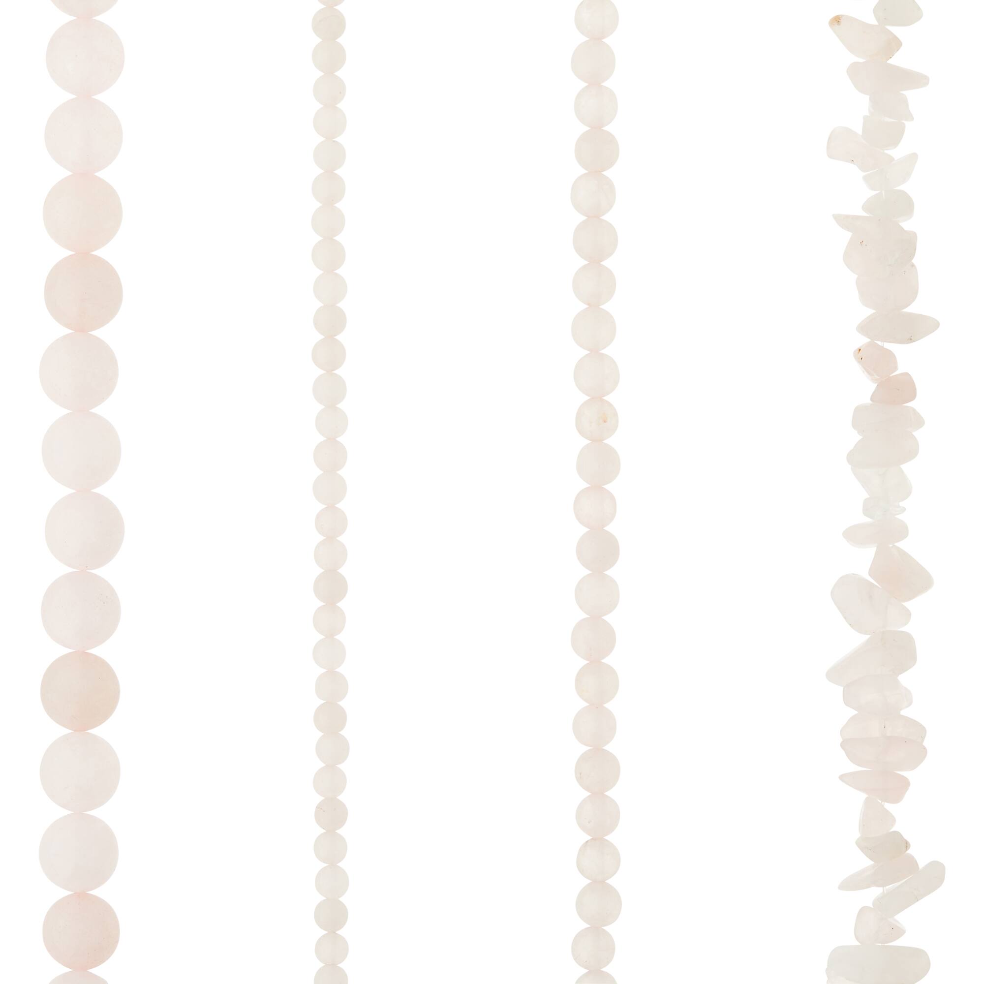 Rose Quartz Semi-Precious Beads Value Pack by Bead Landing™